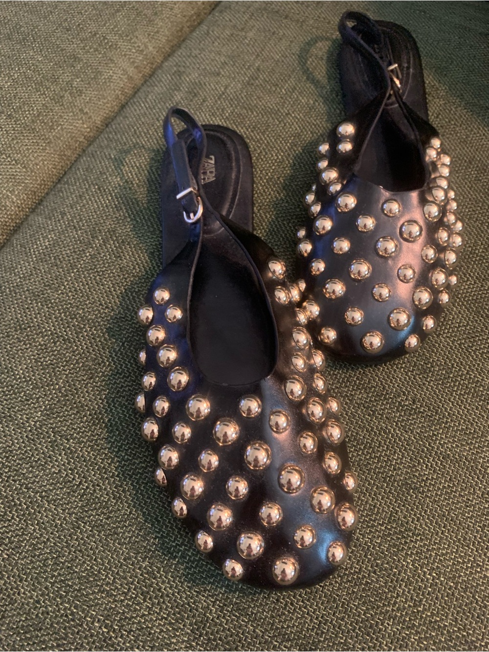 Zara gold studded slingbacks❤️❤️❤️ - Picture 3 of 9